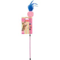 Jouet chat canne pompon